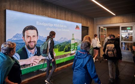 attractive advertising space in Garmisch in summer